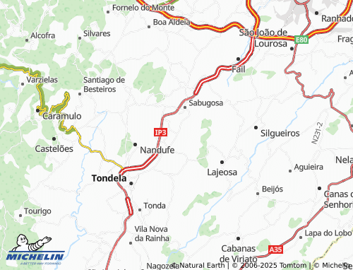 MICHELIN-Landkarte Canas de Santa Maria - ViaMichelin