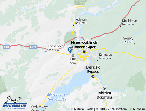 MICHELIN-Landkarte Nowosibirski Rajon - ViaMichelin
