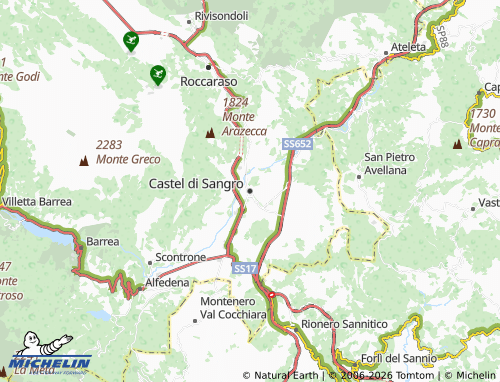 MICHELIN Castel di Sangro map - ViaMichelin
