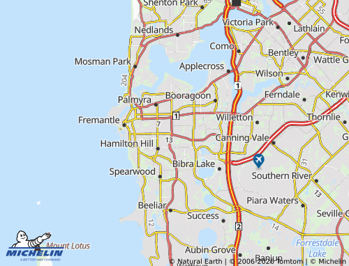 MICHELIN O'Connor map - ViaMichelin