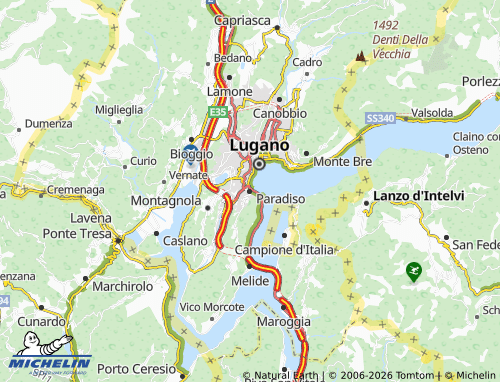 Mapa MICHELIN Paradiso - ViaMichelin