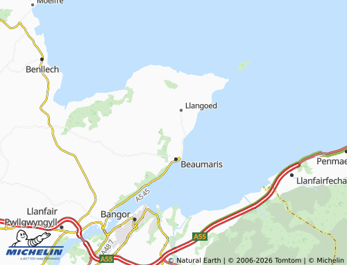 Mappa MICHELIN Llanfaes - ViaMichelin