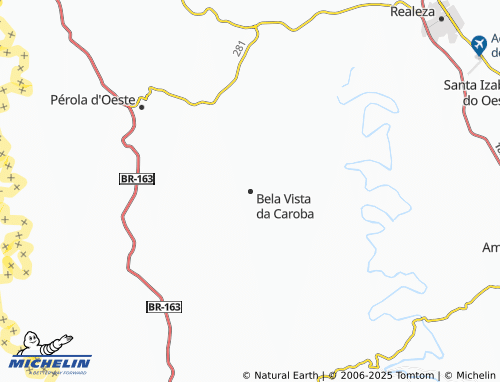 MICHELIN Bela Vista da Caroba map - ViaMichelin