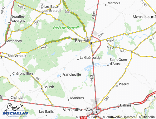 MICHELIN La Guéroulde map - ViaMichelin