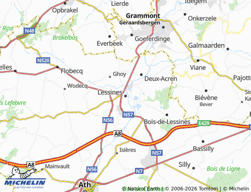 MICHELIN Lessines map - ViaMichelin