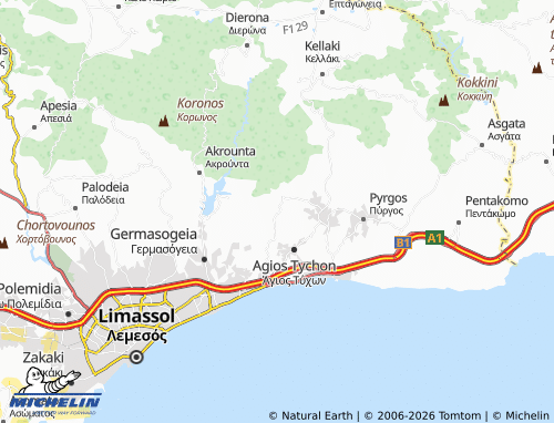 MICHELIN Armenochori map - ViaMichelin