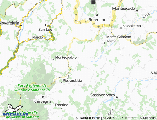 Mappa MICHELIN Monte Cerignone - ViaMichelin