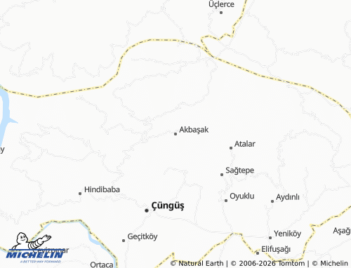 MICHELIN Akbaşak map - ViaMichelin