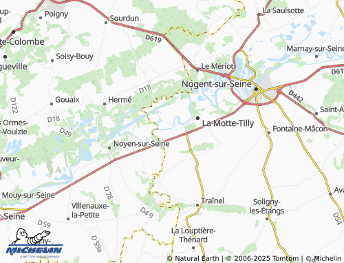 Carte MICHELIN Courceroy - ViaMichelin
