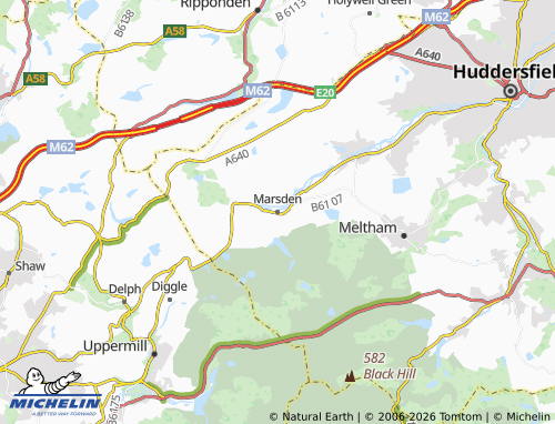Carte MICHELIN Marsden - ViaMichelin