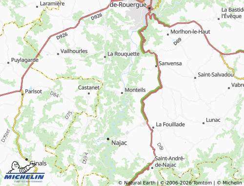 MICHELIN Monteils map - ViaMichelin