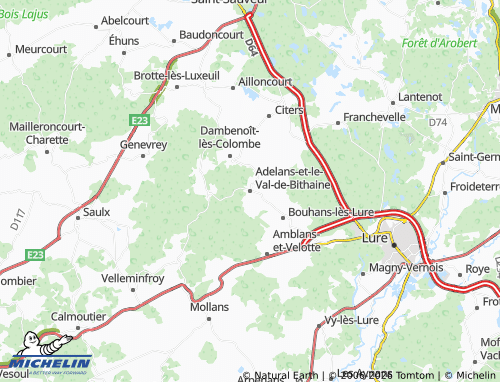 MICHELIN Adelans-et-le-Val-de-Bithaine map - ViaMichelin