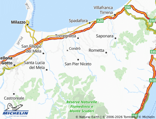 Mappa MICHELIN San Pier Niceto - ViaMichelin