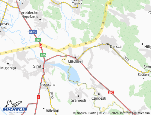 MICHELIN Mihăileni map - ViaMichelin