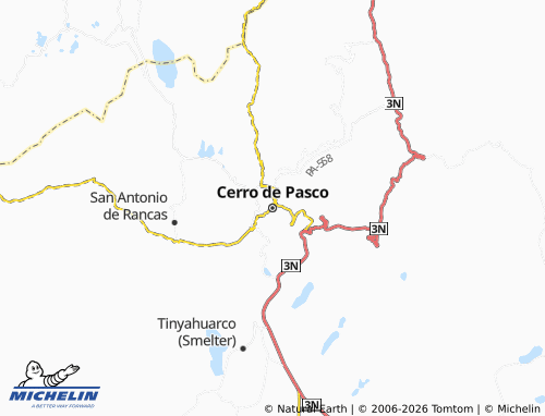Mapa MICHELIN Cerro de Pasco - ViaMichelin