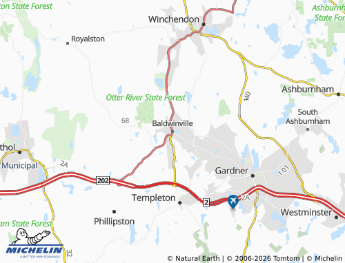 Carte MICHELIN Baldwinville - ViaMichelin