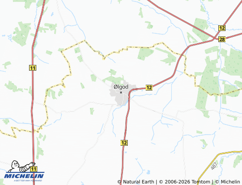 MICHELIN Ølgod map - ViaMichelin