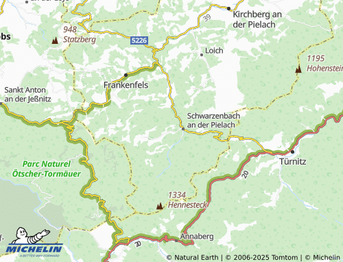 MICHELIN Obertal map - ViaMichelin