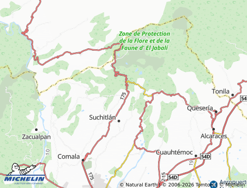 MICHELIN Cofradía de Suchitlán map - ViaMichelin