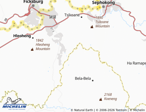 MICHELIN-Landkarte Mafotholeng - ViaMichelin