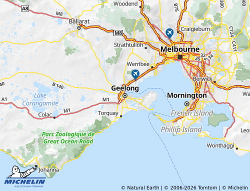 Kaart MICHELIN Geelong - ViaMichelin
