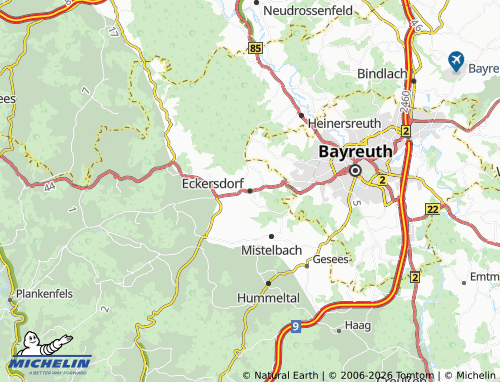 Mappa MICHELIN Eckersdorf - ViaMichelin