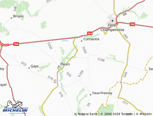Mapa MICHELIN Ognes - ViaMichelin