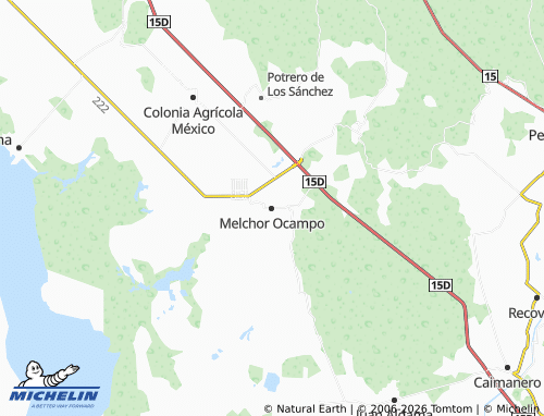 Mapa MICHELIN Melchor Ocampo - ViaMichelin