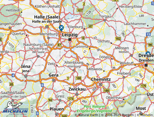 MICHELIN-Landkarte Leipzig LK - ViaMichelin