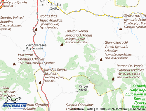 MICHELIN Koutroufa map - ViaMichelin
