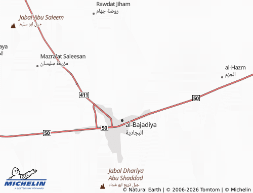 MICHELIN Faydat Al Fawazin map - ViaMichelin
