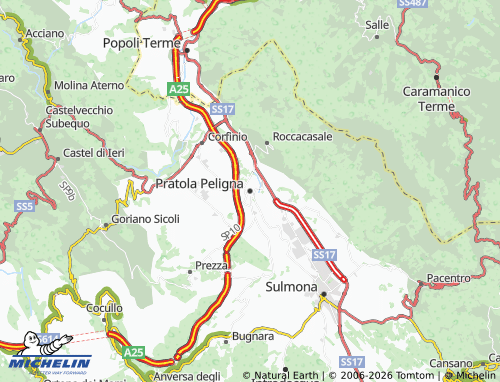 Mappa MICHELIN Pratola Peligna - ViaMichelin