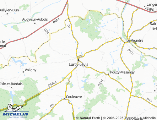 Carte MICHELIN Lurcy-Lévis - ViaMichelin