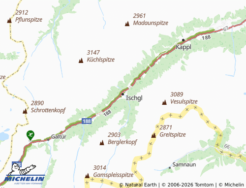 MICHELIN-Landkarte Ischgl - ViaMichelin