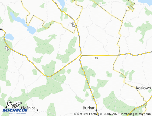 MICHELIN Uzdowo map - ViaMichelin