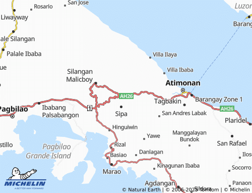 MICHELIN Malinao Ilaya map - ViaMichelin