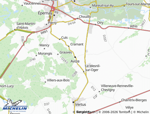 Mapa MICHELIN Avize - ViaMichelin