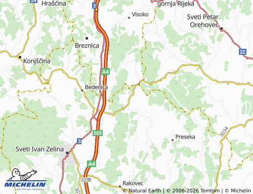 Kaart MICHELIN Radoišće-Šipraki - ViaMichelin