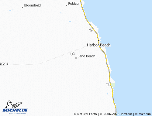 Kaart MICHELIN Sand Beach - ViaMichelin