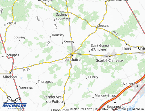 Mappa MICHELIN Lencloître - ViaMichelin