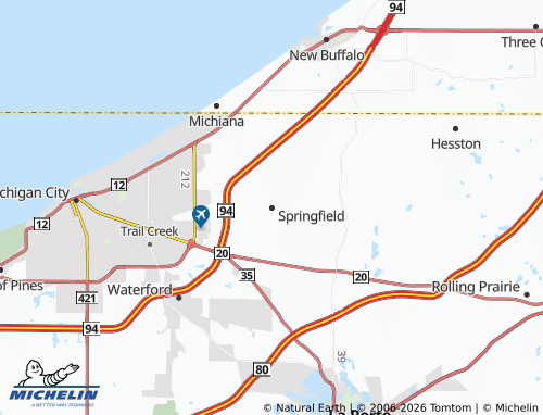 Carte MICHELIN Springfield - ViaMichelin