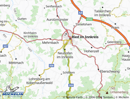 MICHELIN Neuhofen im Innkreis map - ViaMichelin