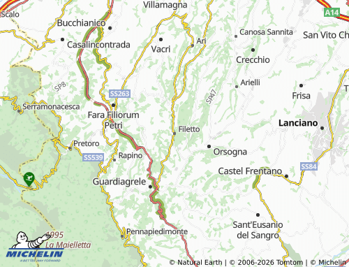 Mapa MICHELIN Filetto - ViaMichelin