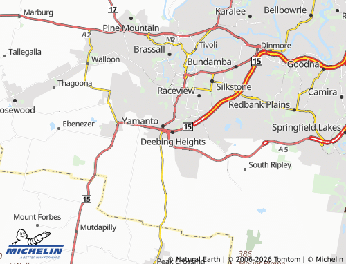 MICHELIN Deebing Heights map - ViaMichelin