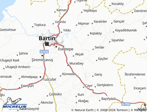 MICHELIN Akçalı map - ViaMichelin