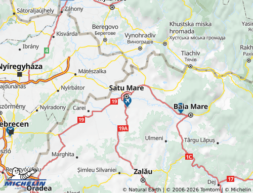 Mapa MICHELIN Satu Mare - ViaMichelin