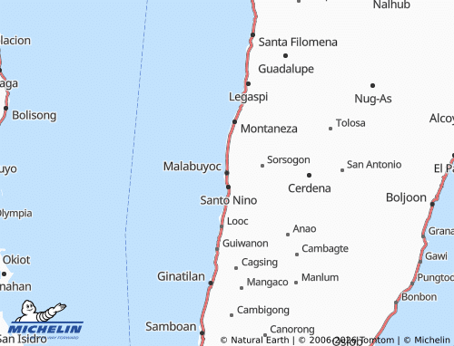 MICHELIN Malabuyoc map - ViaMichelin