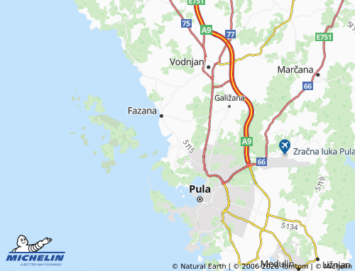 MICHELIN-Landkarte Valbandon - ViaMichelin