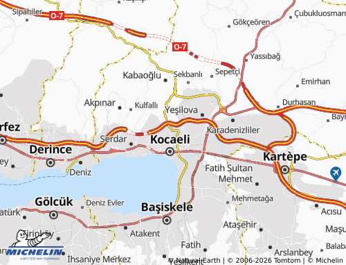 Kaart MICHELIN Topçular - ViaMichelin
