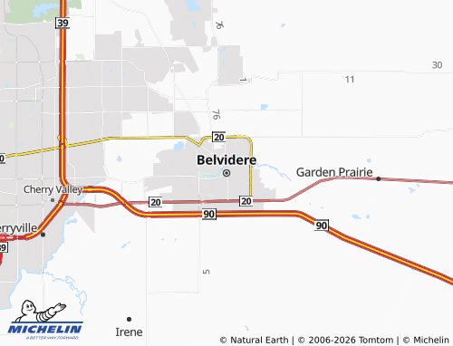 Carte MICHELIN Belvidere - ViaMichelin